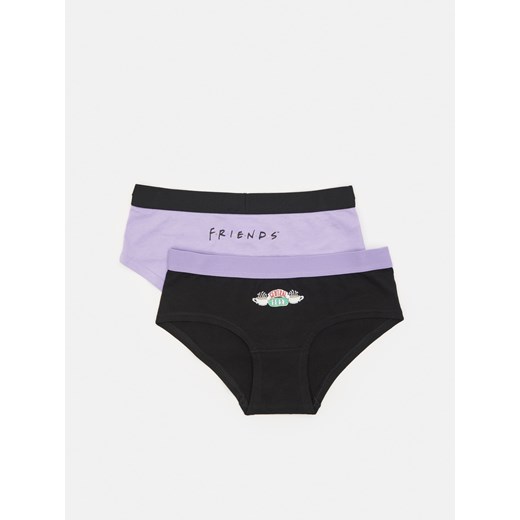 Sinsay - Majtki hipster Friends 2 pack - Wielobarwny Sinsay XS Sinsay