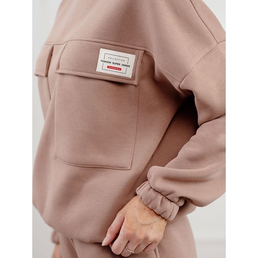 Bluza damska Azuri beżowa casualowa krótka 