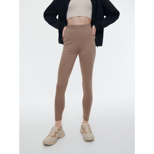 Reserved - Bawełniane legginsy - Beżowy Reserved S Reserved