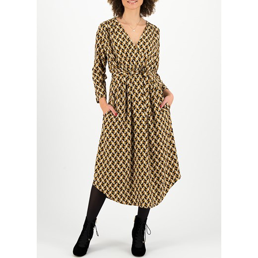 Sukienka "Charleston heart" w kolorze żółto-czarnym L wyprzedaż Limango Polska