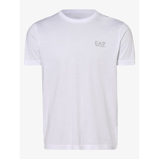 EA7 Emporio Armani T-shirt męski Mężczyźni Dżersej biały nadruk ze sklepu vangraaf w kategorii T-shirty męskie - zdjęcie 147060905