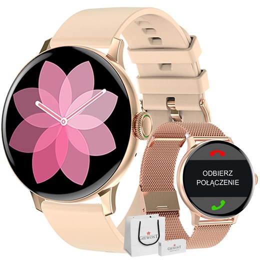Smartwatch Giewont Różowy GW330-1 + Bransoleta Różowe Złoto Giewont Moda Dla Ciebie