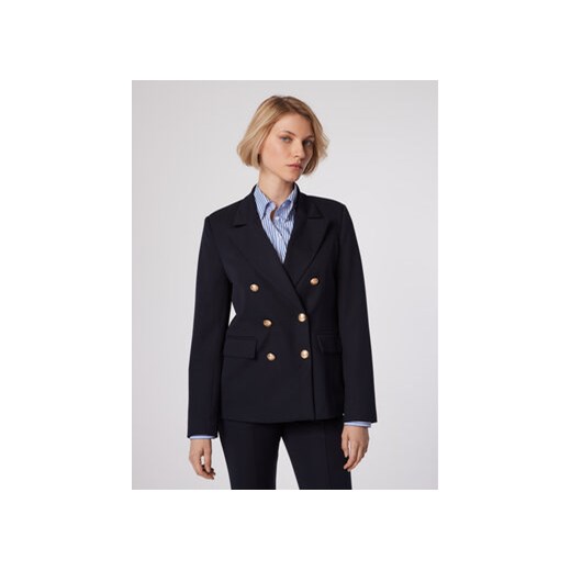 Simple Żakiet MKD500-01 Granatowy Slim Fit Simple 36 Modivo_marki_wlasne