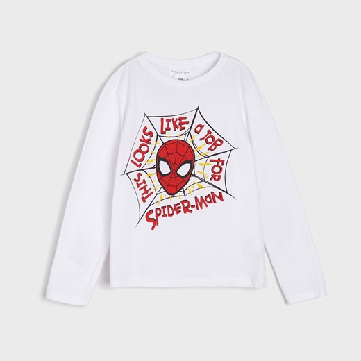 Sinsay - Koszulka Spiderman - Biały Sinsay 134 okazja Sinsay
