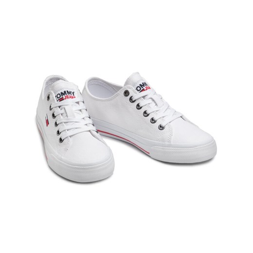 Tommy Jeans Tenisówki Low Cut Vulc EN0EN01351 Biały Tommy Jeans 39 wyprzedaż MODIVO