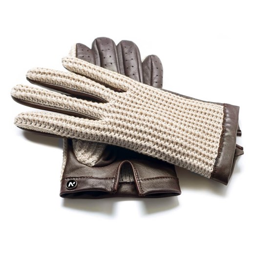 napoCROCHET (brązowy/kremowy) - XL M napo gloves