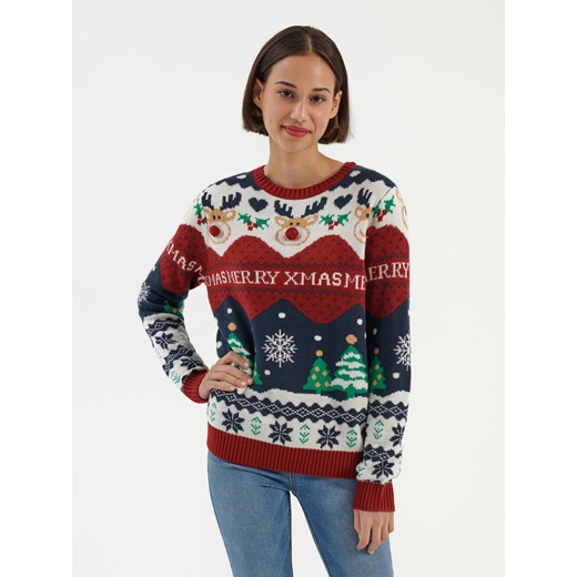 Świąteczny sweter Merry Xmas - Wielobarwny House XL House