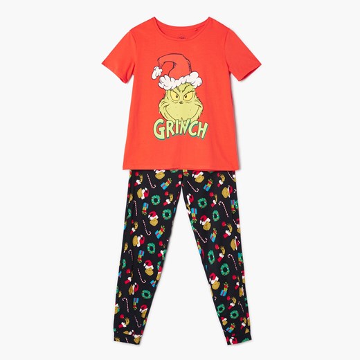 Cropp - Piżama świąteczna z Grinchem - Czerwony Cropp S Cropp