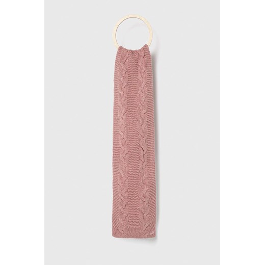 Superdry szalik z domieszką wełny kolor różowy melanżowy ze sklepu ANSWEAR.com w kategorii Szaliki i chusty damskie - zdjęcie 147198518