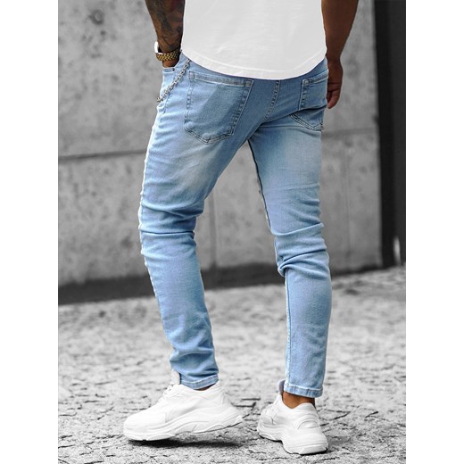 Spodnie jeansowe męskie jasno-niebieskie OZONEE E/5604/02 Ozonee 33 promocja ozonee.pl