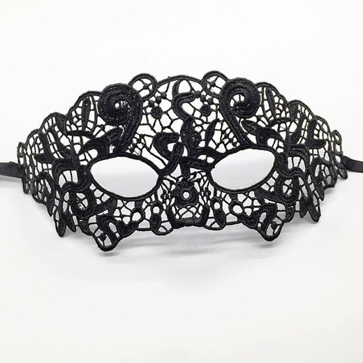 Maska koronkowa sztywna - Czarny / Uniwersalny ze sklepu Maybella.pl w kategorii Akcesoria do bielizny - zdjęcie 147236315