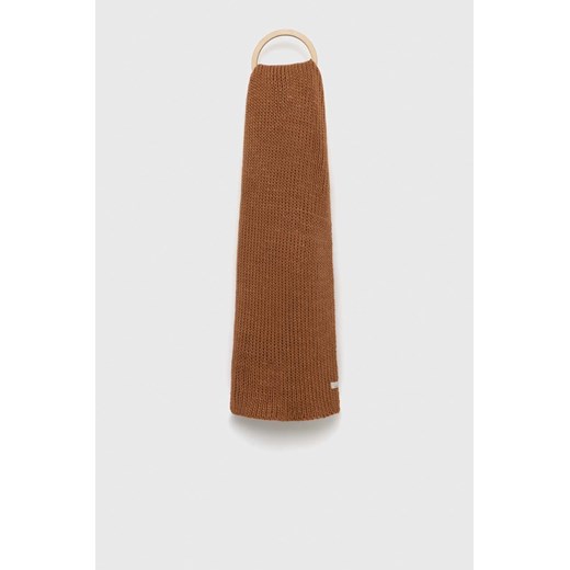 Brixton szal kolor brązowy gładki ze sklepu ANSWEAR.com w kategorii Szaliki i chusty damskie - zdjęcie 147272218