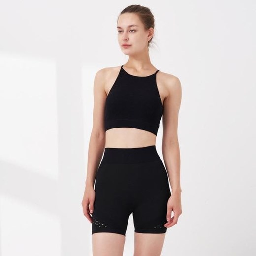 Komplet sportowy prążkowany - Różowy / S Maybella M Maybella.pl