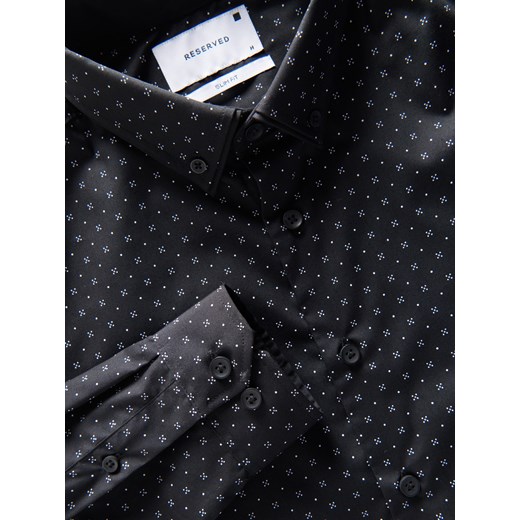 Reserved - Wzorzysta koszula slim fit - Czarny Reserved XXL Reserved