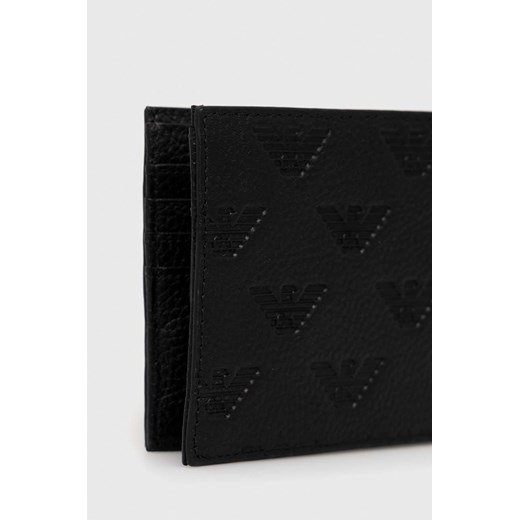 Emporio Armani portfel skórzany męski kolor czarny Emporio Armani ONE ANSWEAR.com