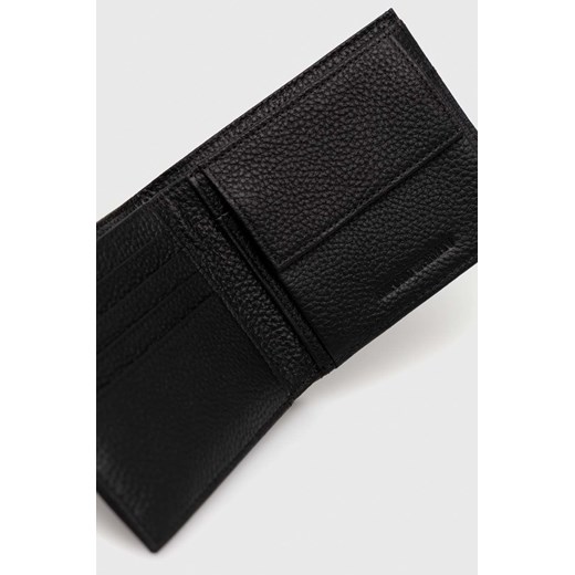 Emporio Armani portfel skórzany męski kolor czarny Emporio Armani ONE ANSWEAR.com