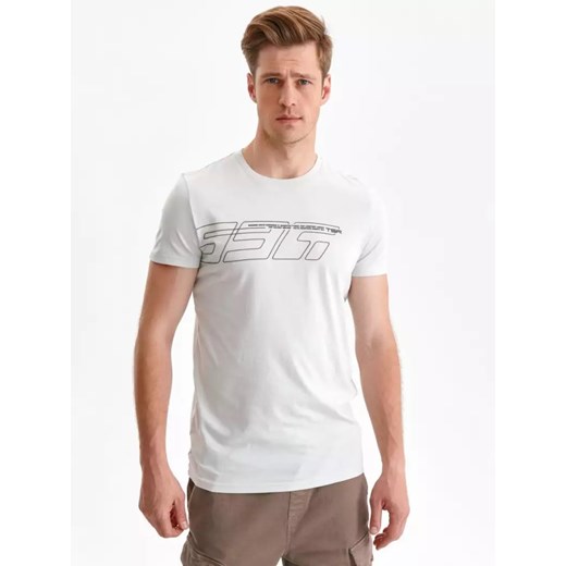 T-shirt z minimalistycznym nadrukiem Top Secret L okazja Top Secret