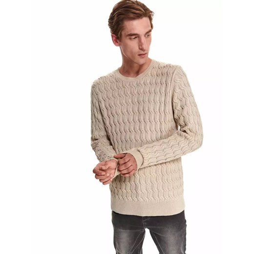 Sweter strukturalny z przeplotami Top Secret XL wyprzedaż Top Secret