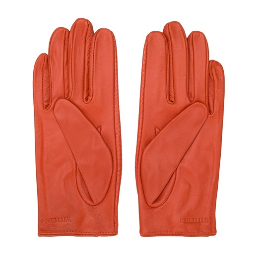 Damskie rękawiczki skórzane samochodowe klasyczne pomarańczowe ze sklepu WITTCHEN w kategorii Rękawiczki damskie - zdjęcie 147455076