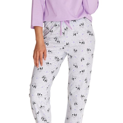 Taro piżama damska z rękawem 3/4 Ida 2581, Kolor liliowy-wzór, Rozmiar S, Taro Taro XL Intymna