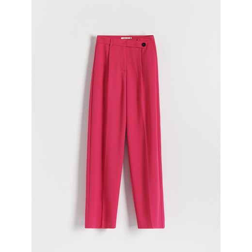 Reserved - Spodnie z wiskozą - Różowy Reserved L Reserved