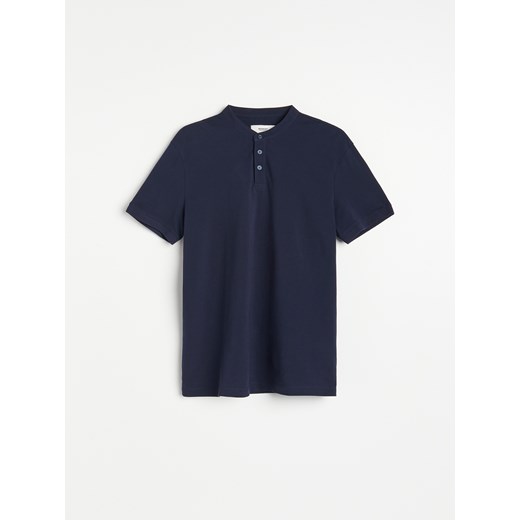 Reserved - Koszulka polo regular z dzianiny pique - Granatowy ze sklepu Reserved w kategorii T-shirty męskie - zdjęcie 147529159