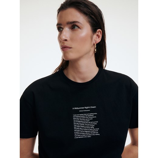 Reserved - T-shirt oversize - Czarny Reserved S Reserved