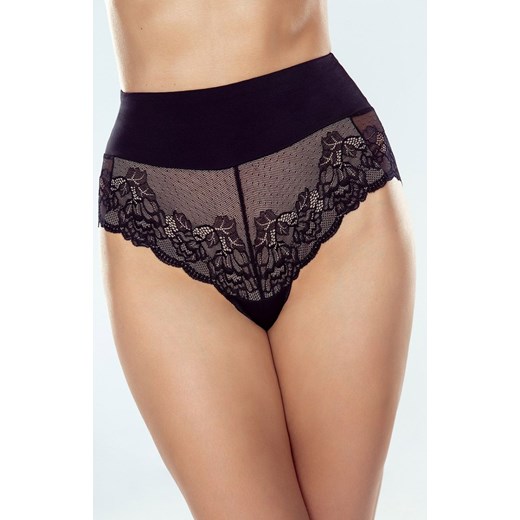 Viona czarne koronkowe majtki z wysokim stanem, Kolor czarny, Rozmiar S, Eldar ze sklepu Intymna w kategorii Majtki damskie - zdjęcie 147576629