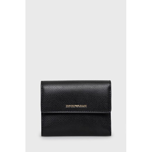 Emporio Armani portfel damski kolor czarny ze sklepu ANSWEAR.com w kategorii Portfele damskie - zdjęcie 147578045