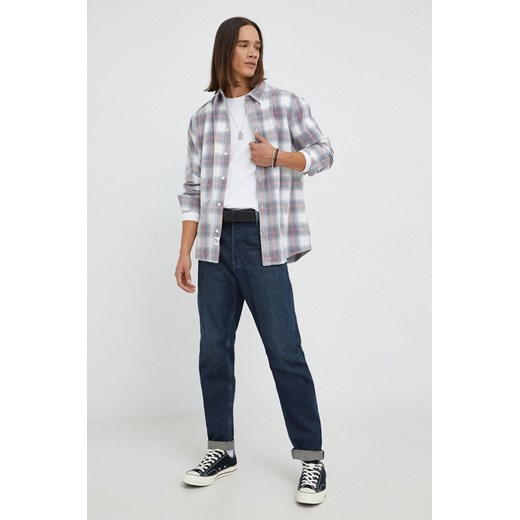Wrangler koszula sztruksowa męska kolor biały regular z kołnierzykiem klasycznym Wrangler XL okazyjna cena ANSWEAR.com