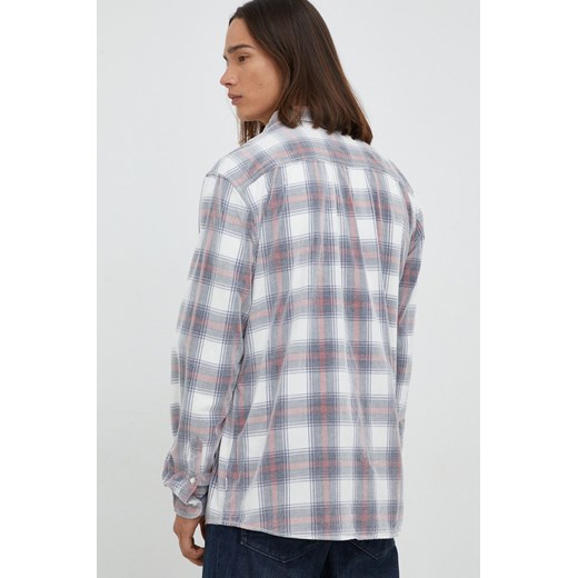 Wrangler koszula sztruksowa męska kolor biały regular z kołnierzykiem klasycznym Wrangler XXL wyprzedaż ANSWEAR.com