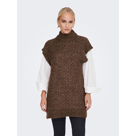 Bezrękawnik "New Chunky" w kolorze brązowym S okazyjna cena Limango Polska