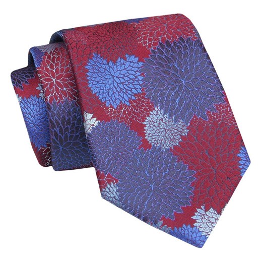 Krawat - ALTIES - Kwiaty w Jesienne Kolory KRALTS0847 ze sklepu JegoSzafa.pl w kategorii Krawaty - zdjęcie 147609637