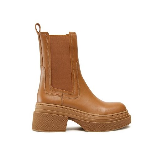 Botki Gino Rossi na obcasie bez zapięcia casualowe