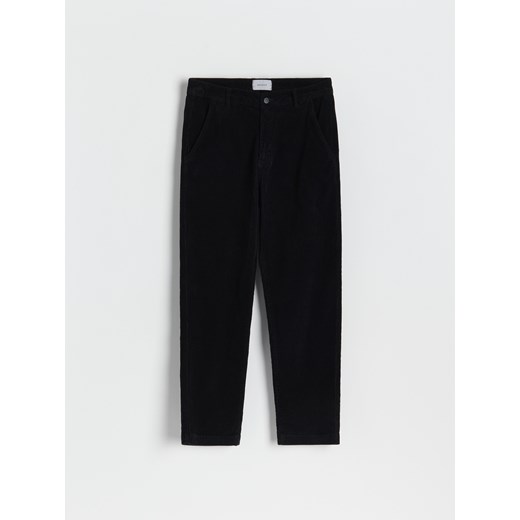 Reserved - Sztruksowe spodnie chino - Czarny Reserved S Reserved