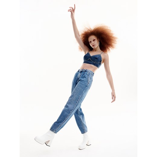 Reserved - Jeansy balloon fit - Niebieski Reserved 38 Reserved