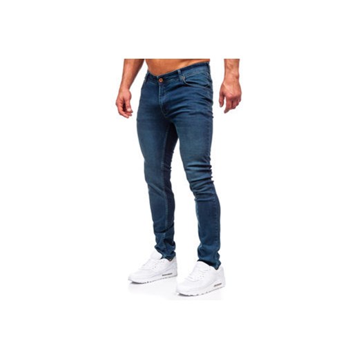 Ciemnogranatowe spodnie jeansowe męskie slim fit Denley 5066-2 38/2XL Denley okazyjna cena