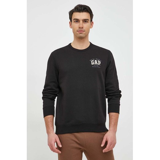 GAP bluza męska kolor czarny z nadrukiem Gap XXL ANSWEAR.com