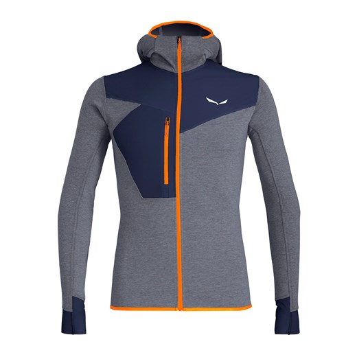 Bluza trekkingowa męska Salewa Puez 2 Dry LS Hood Fz szaro-granatowa 27221 sportano.pl promocja