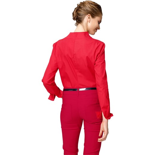 Koszula damska Heine bawełniana czerwona z długim rękawem 