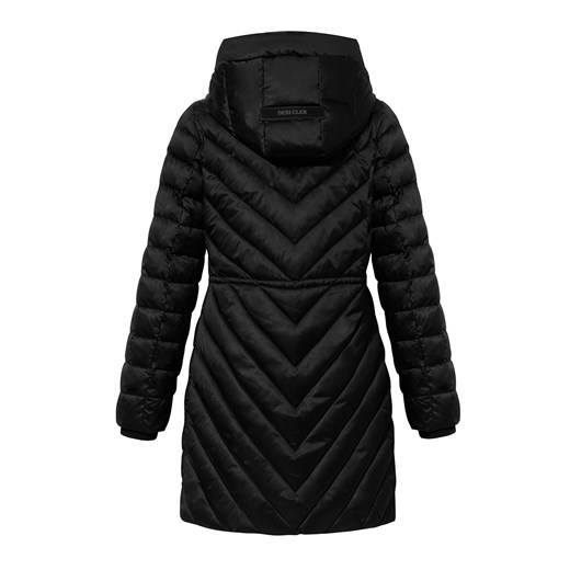 Czarna kurtka z ukośnym pikowaniem Deni Cler Milano Deni Cler Milano 40 (44 IT) Eye For Fashion