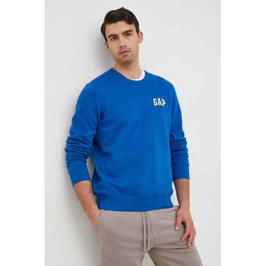 GAP bluza męska kolor niebieski z nadrukiem Gap M ANSWEAR.com