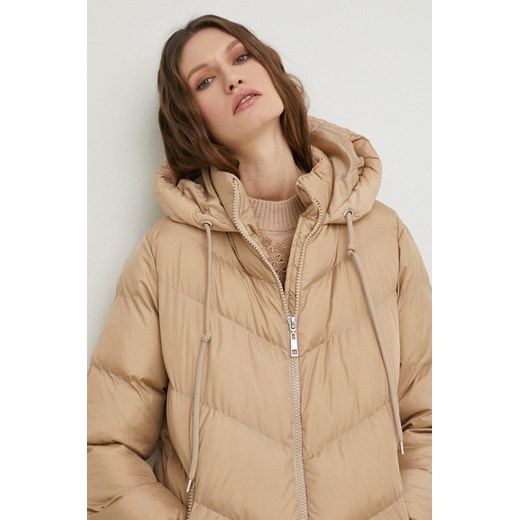 Answear Lab kurtka damska kolor beżowy zimowa oversize ze sklepu ANSWEAR.com w kategorii Kurtki damskie - zdjęcie 147751265