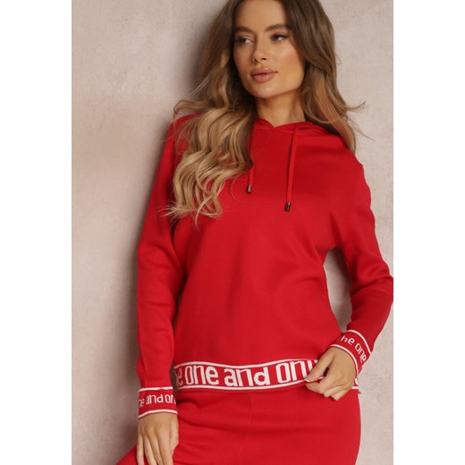 Czerwony 2-częściowy Komplet Dresowy z Wiskozy Benala Renee ONE SIZE okazyjna cena Renee odzież
