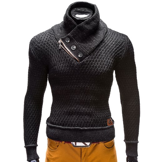 SWETER E50 - CZARNY ombre czarny sweter
