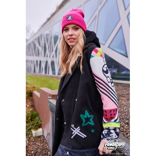 Płaszcz z łączonych tkanin Powerpuff Girls Black XS Naoko L NAOKO promocja