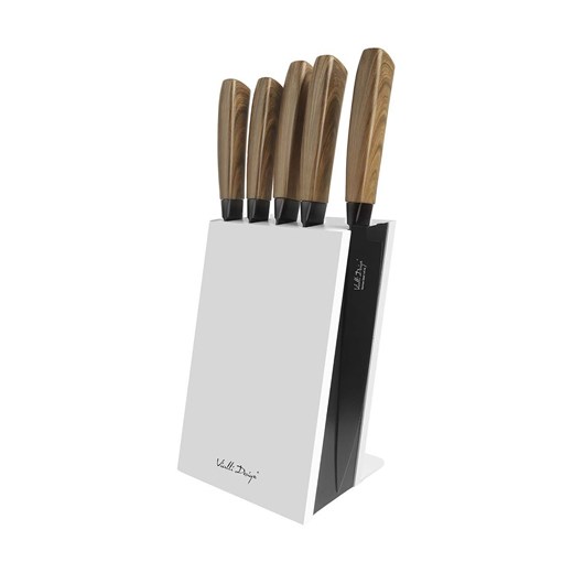 Vialli Design zestaw noży z organizerem Soho 6-pack ze sklepu ANSWEAR.com w kategorii Akcesoria kuchenne - zdjęcie 147800638