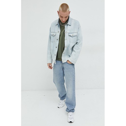 Converse bluza męska kolor zielony z aplikacją Converse L ANSWEAR.com