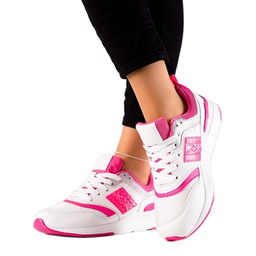 TRENDI Casualowe Buty Sportowe białe różowe Trendi 39 ButyModne.pl
