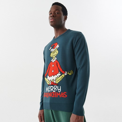 Cropp - Sweter świąteczny Grinch - Zielony Cropp L Cropp